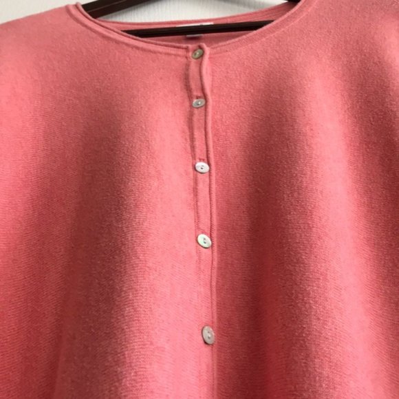Pure Jill Pink Long Sleeve Button Sweater - M - Picture 9 of 11